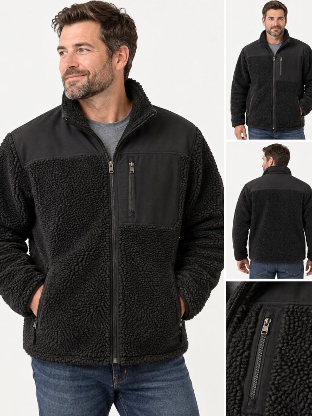 Duluth Trading Co. Men's Burly Sherpa Fleece Jacket – 2XL